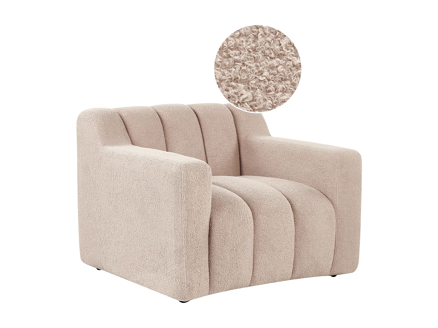 Poltrona AGERUP Bouclé Creme