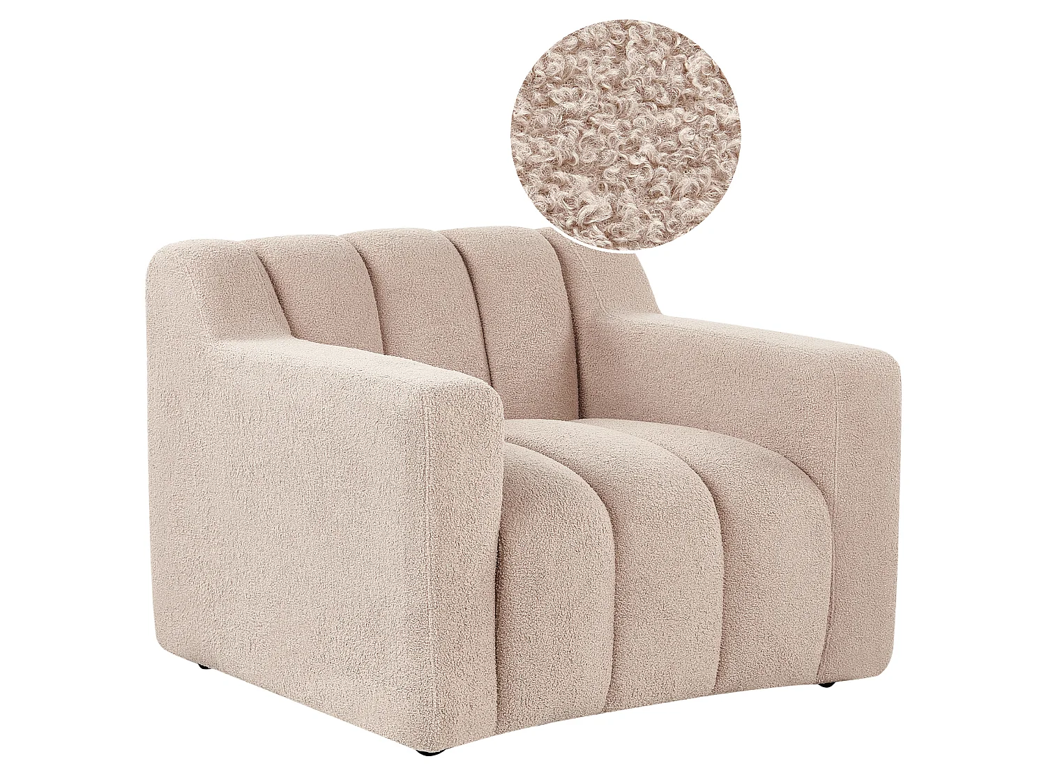 Fauteuil AGERUP Bouclé Beige