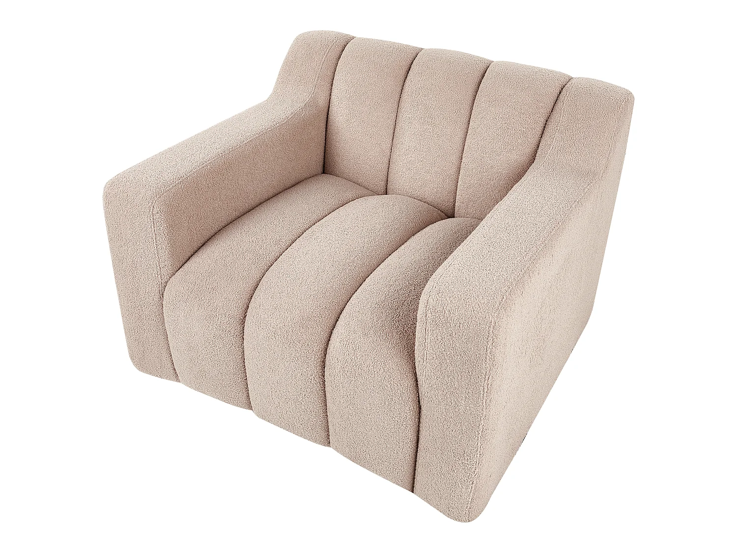 Fauteuil AGERUP Bouclé Beige