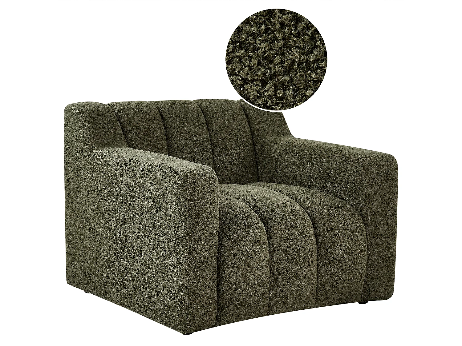 Sessel AGERUP Bouclé Dunkelgrün