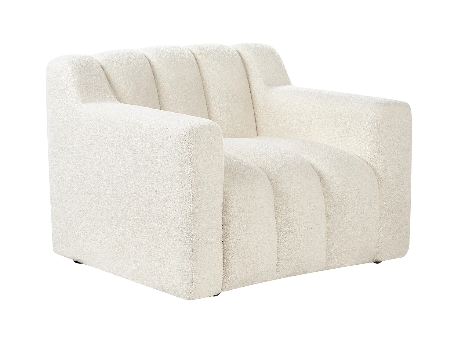 Fauteuil AGERUP Bouclé Blanc cassé