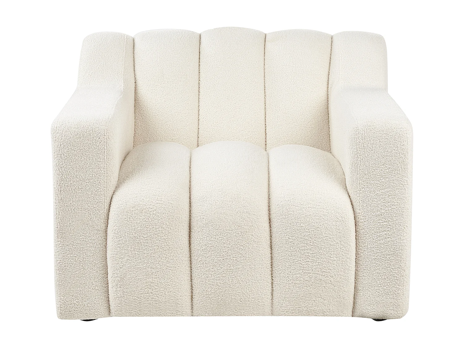 Fauteuil AGERUP Bouclé Blanc cassé