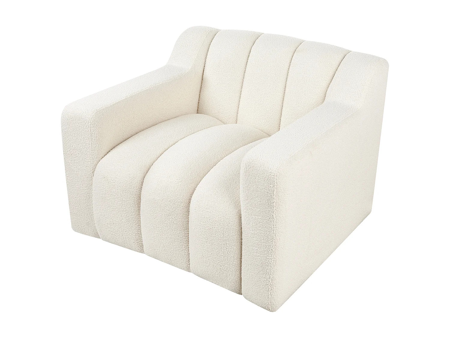 Fauteuil AGERUP Bouclé Blanc cassé