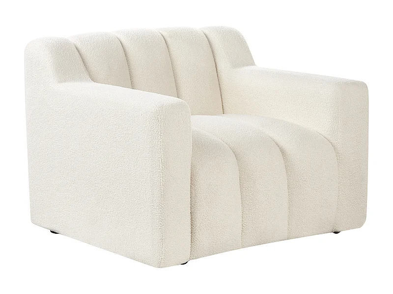 Fauteuil AGERUP Bouclé Blanc cassé