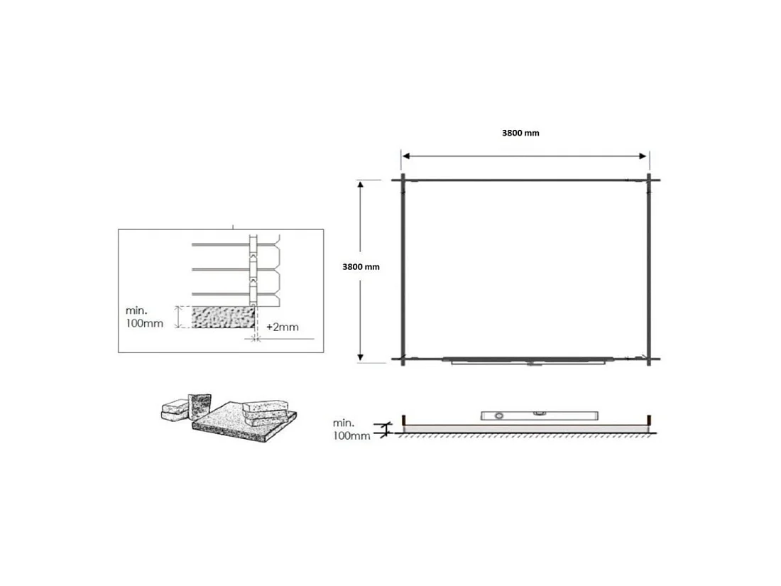 Casetta da giardino in legno - 16m2 - 4x4m - impregnata - 40mm - colore: verde - DOM716 - ALTANKA