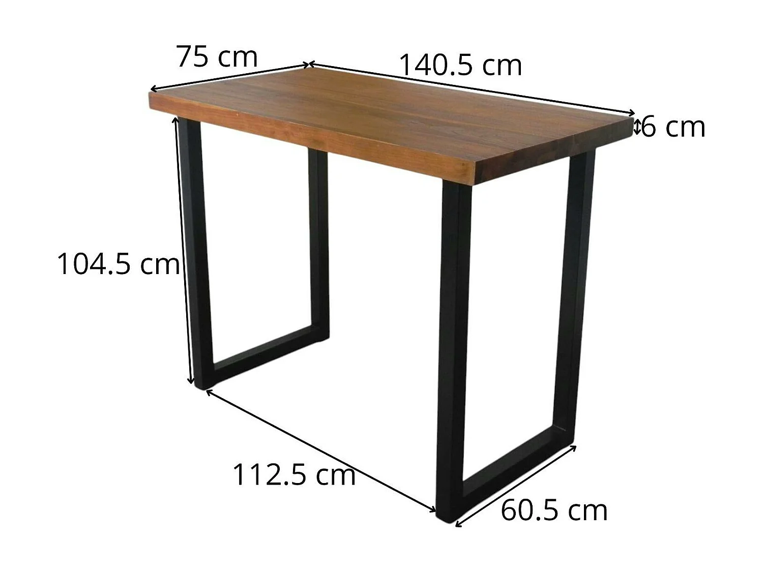 Mange-debout en bois de teck 140 cm CANADA