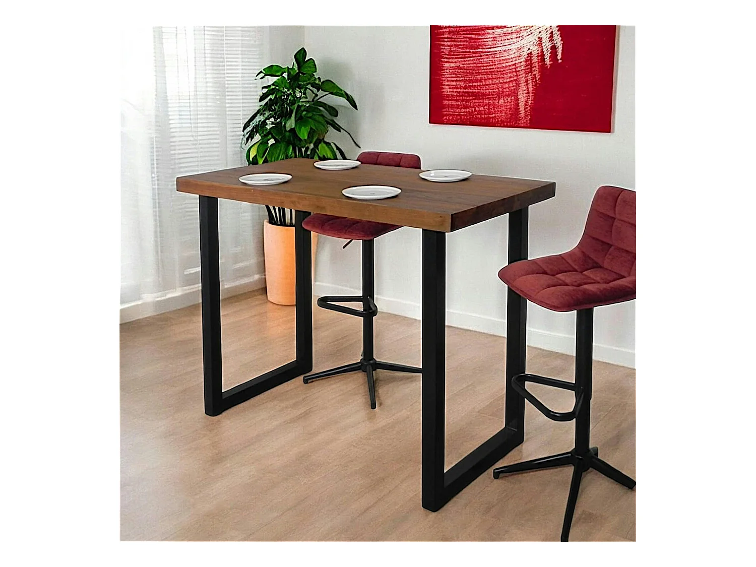 Mange-debout en bois de teck 140 cm CANADA