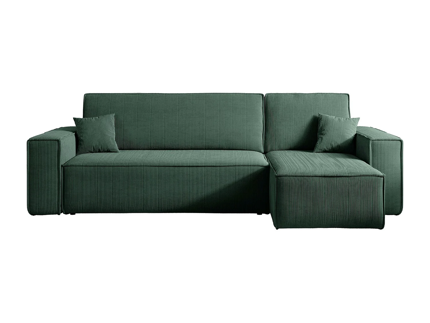 Hoekbank - in donkergroen corduroy - SCARLO