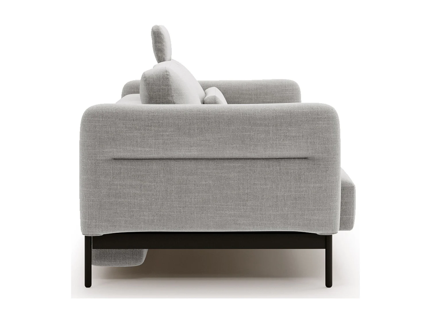 Canapé convertible 3 places- gris clair- SOLIANERO