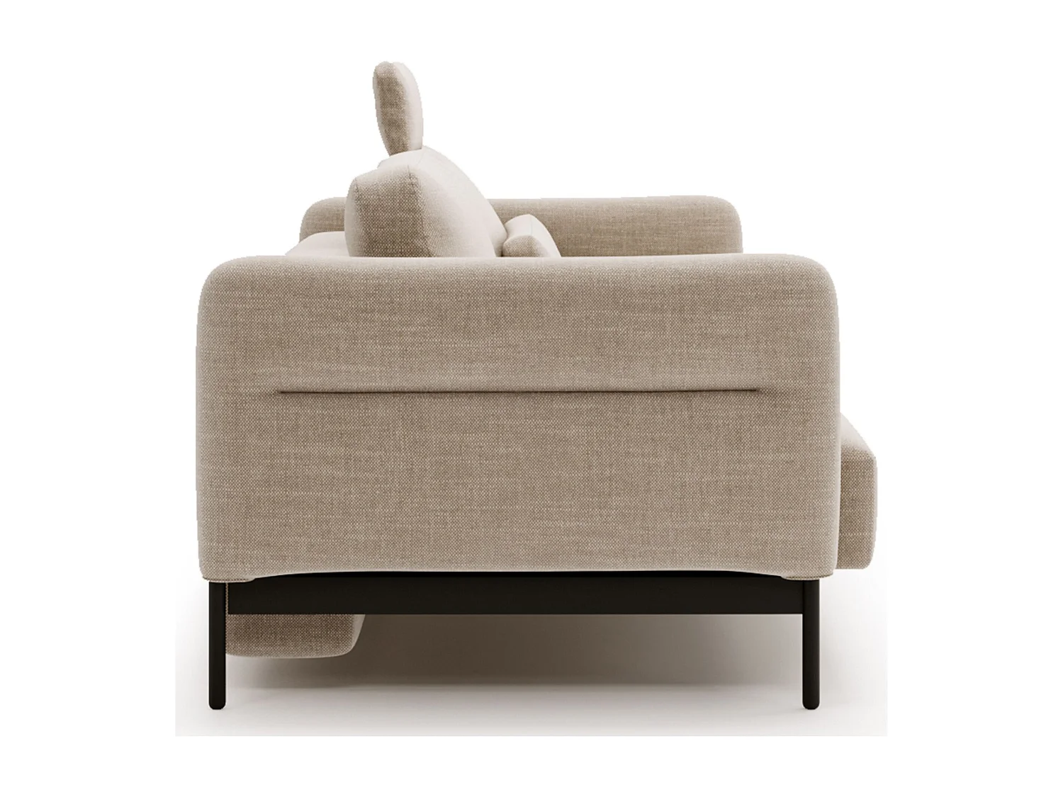 Canapé convertible 3 places- beige - SOLIANERO