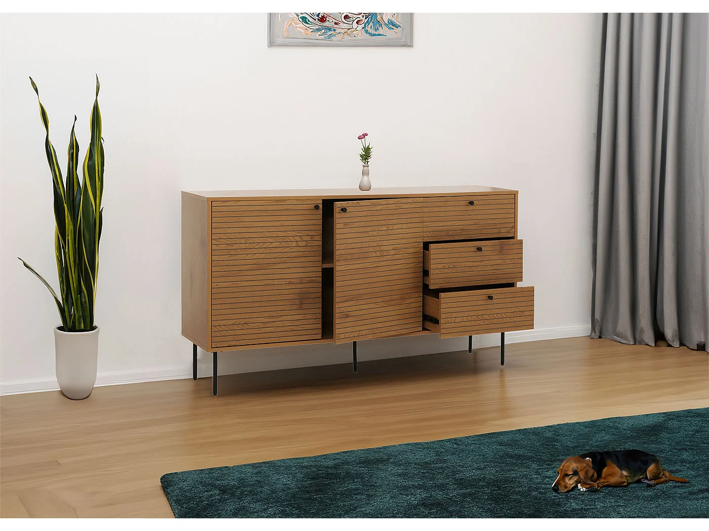 Commode MCW-N78,  naturel