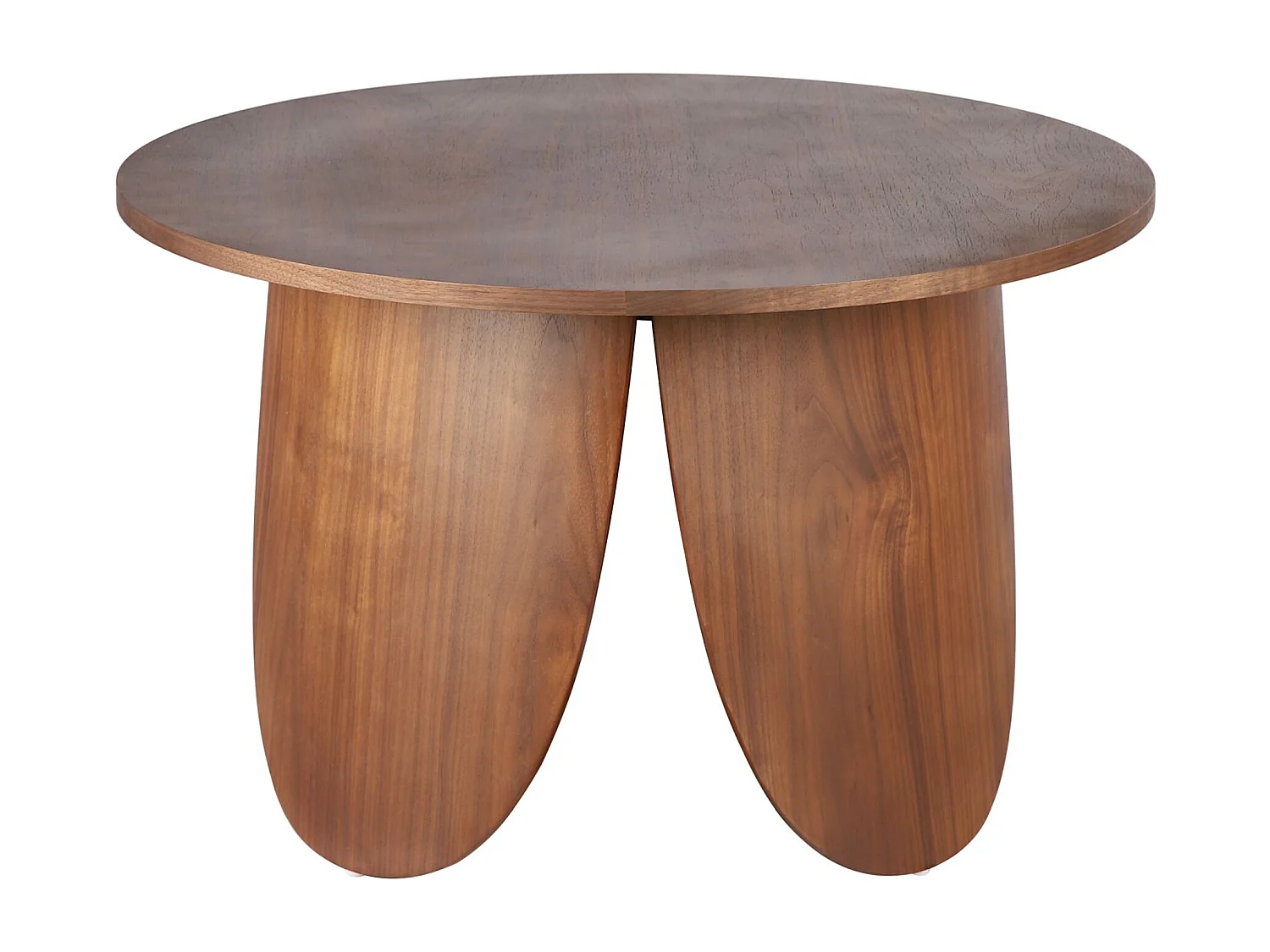 Tavolino rotondo - 80 cm - colore noce - VIVIALLY