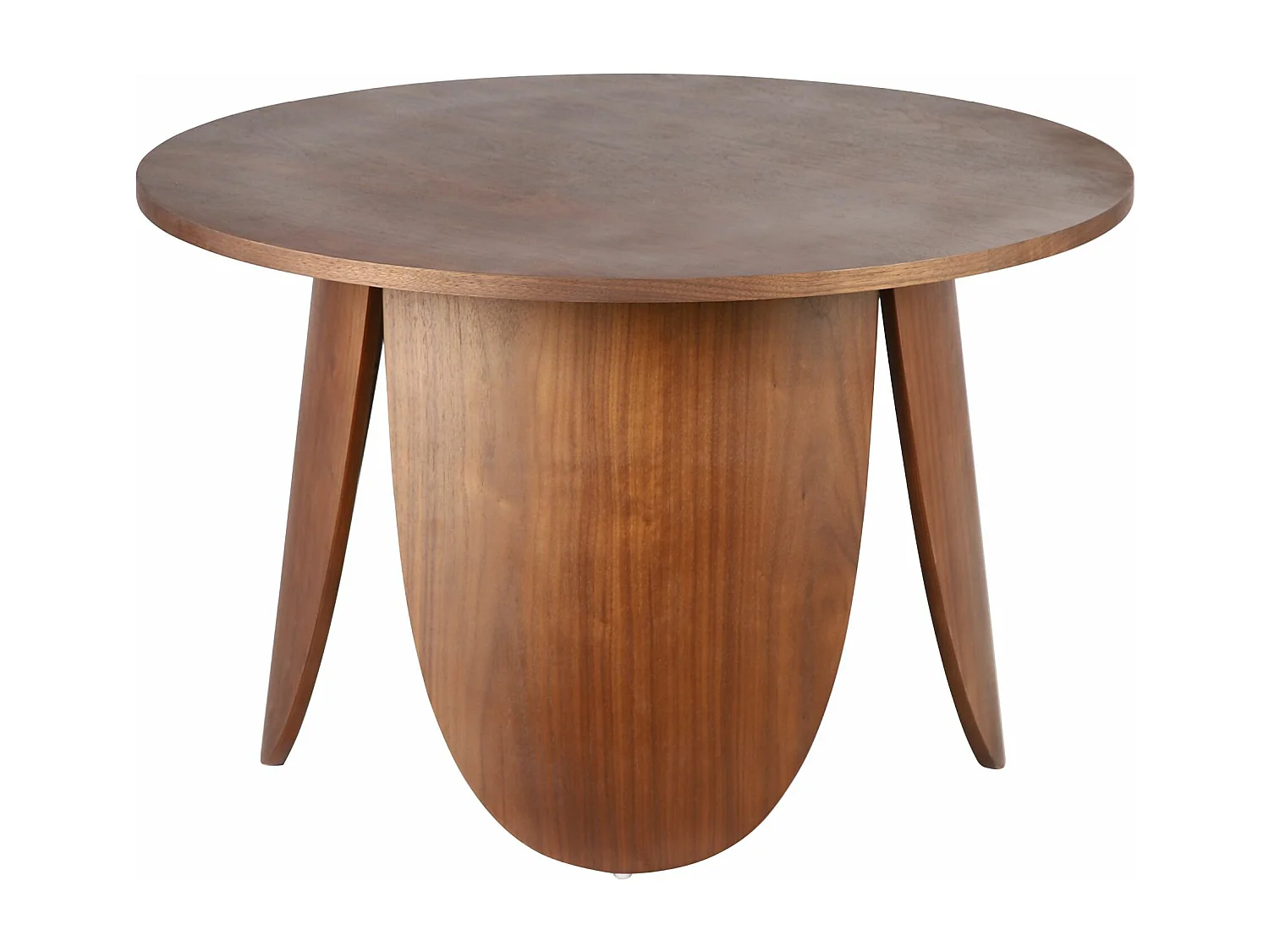 Tavolino rotondo - 80 cm - colore noce - VIVIALLY