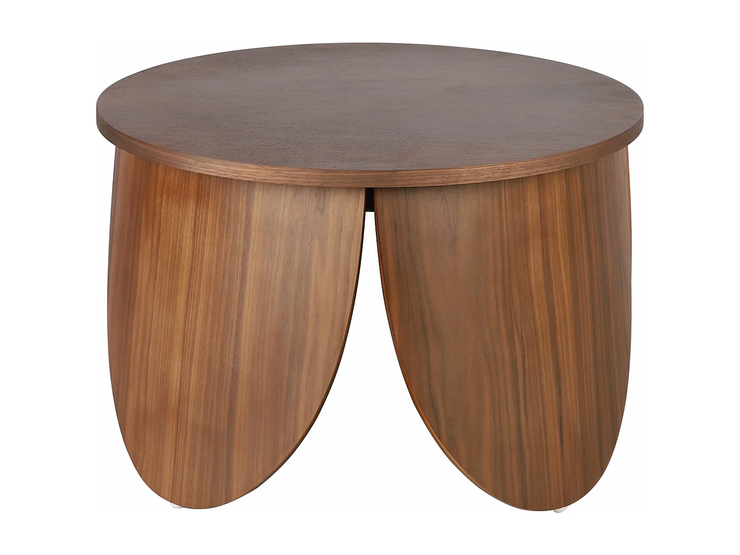 Table basse ronde - 60 cm - couleur noyer - VIVIALLY