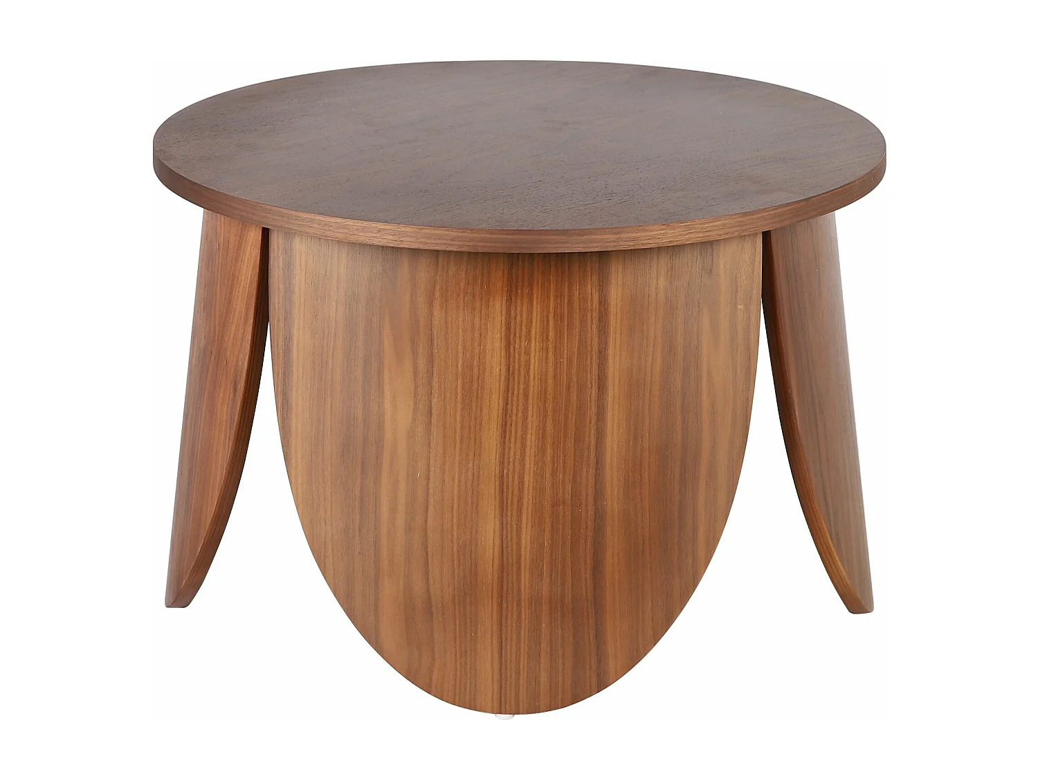 Table basse ronde - 60 cm - couleur noyer - VIVIALLY