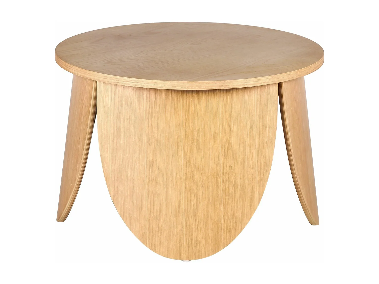 Table basse ronde - 60 cm - couleur chêne naturel - VIVIALLY