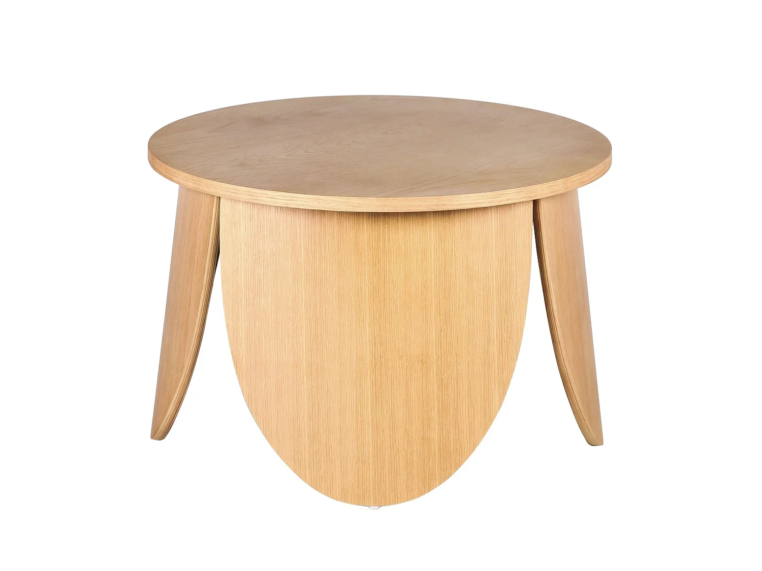 Tavolino rotondo - 60 cm - colore rovere naturale - VIVIALLY