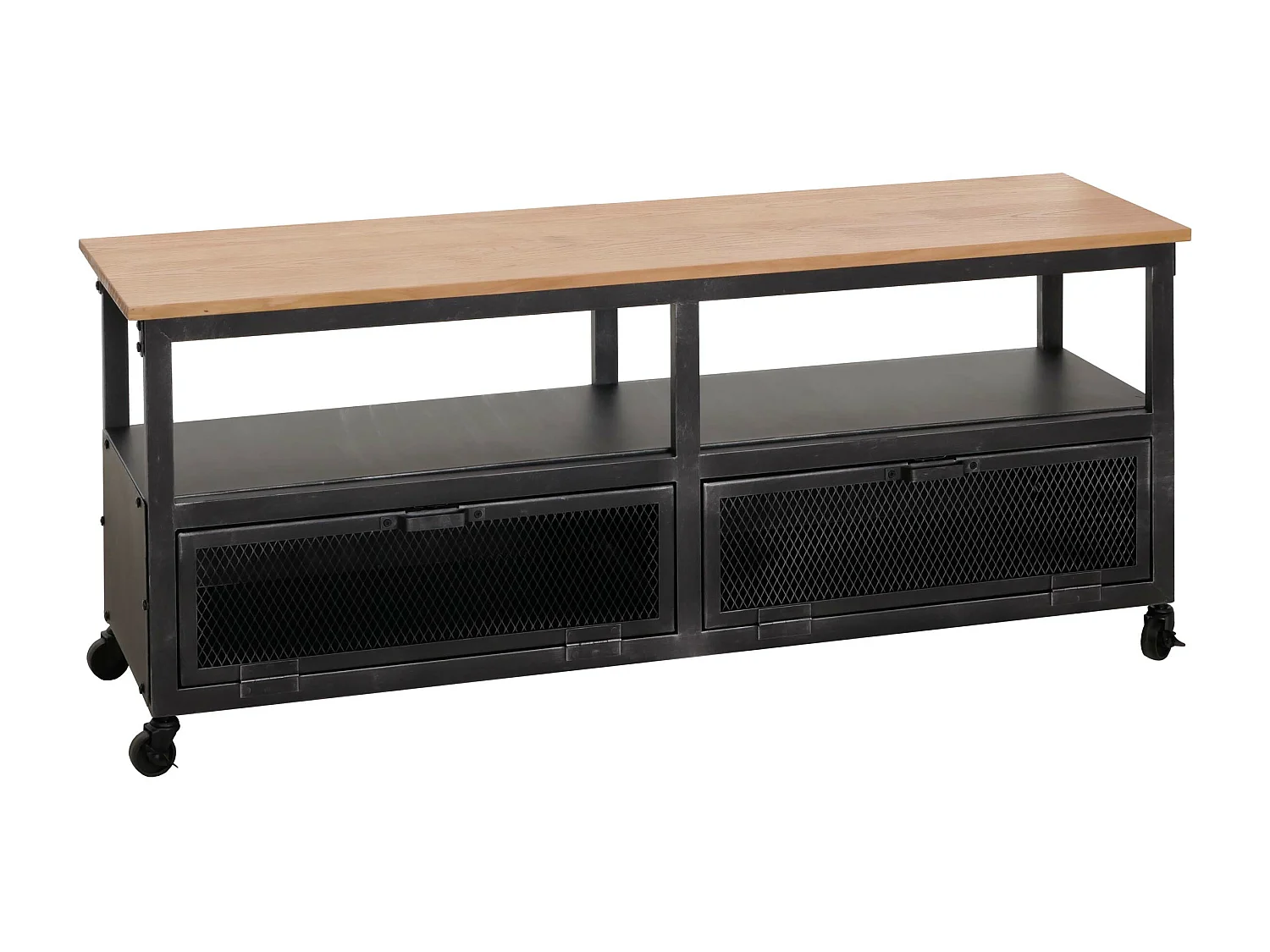 Table basse MCW-N28,  noir, naturel