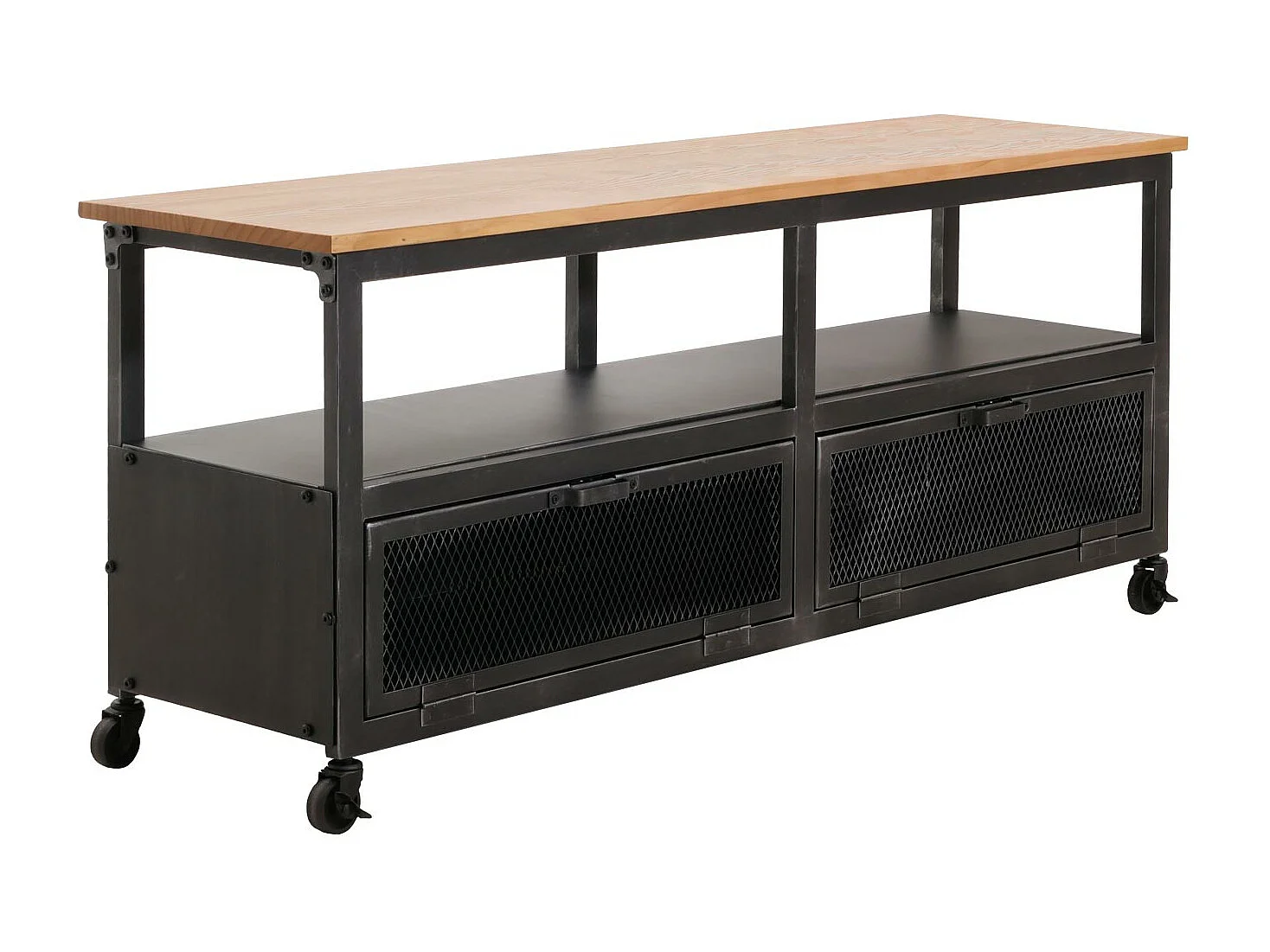 Table basse MCW-N28,  noir, naturel