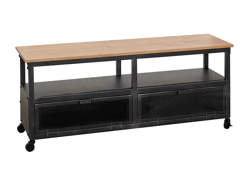 Table basse MCW-N28,  noir, naturel