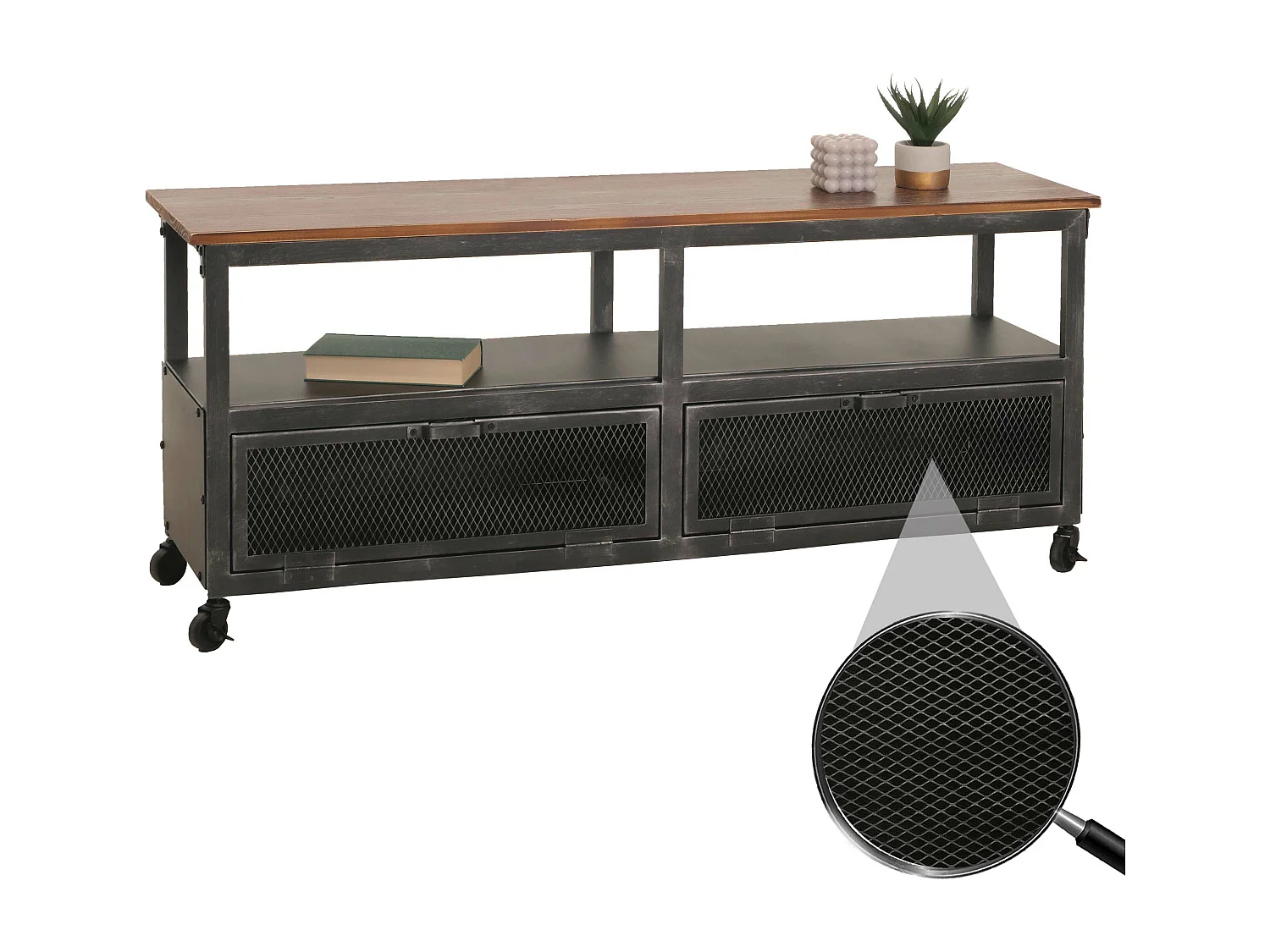 Table basse MCW-N28,  noir, marron