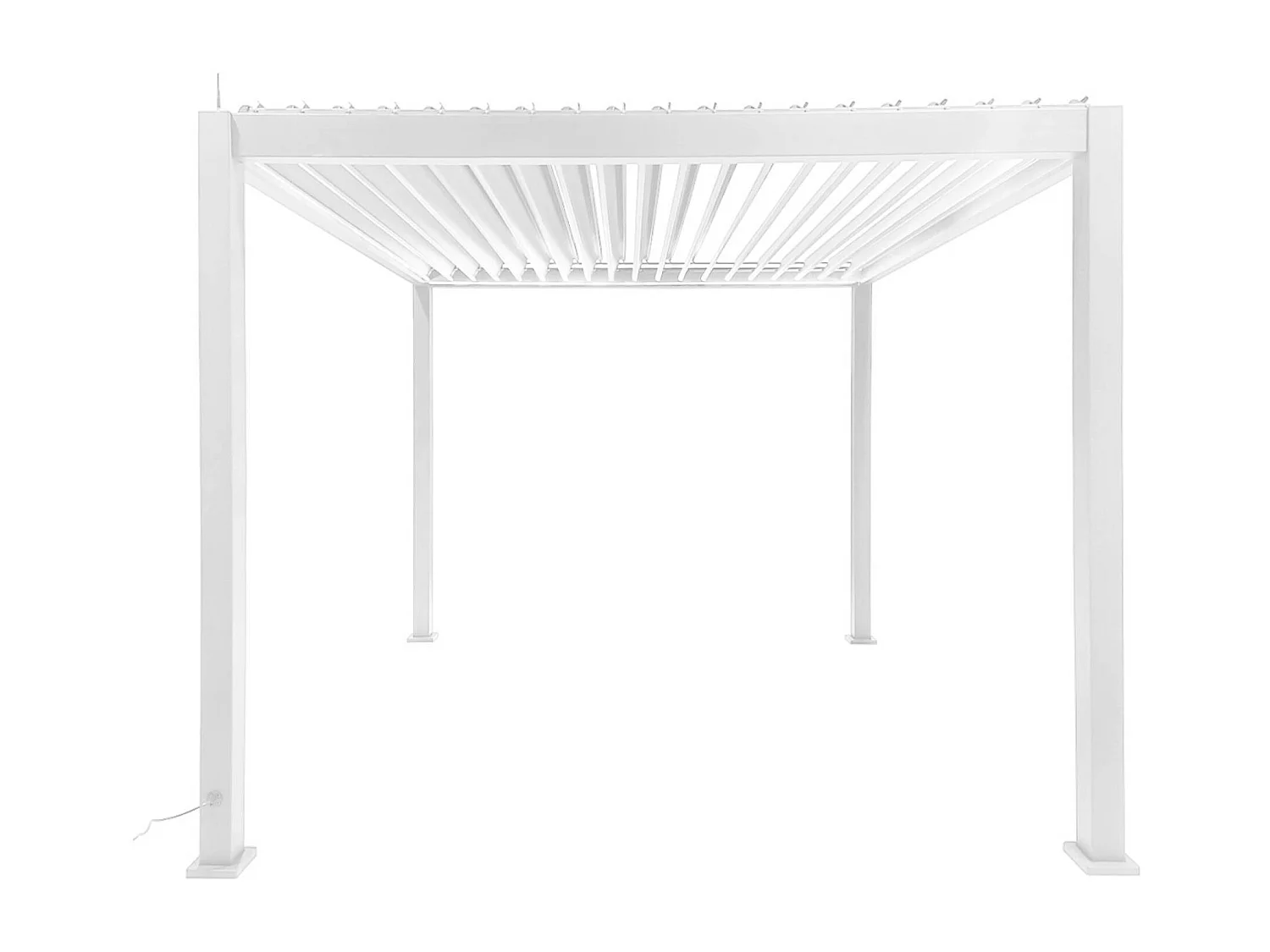 Pergola bioclimatica 3x3m elettrica in alluminio con illuminazione