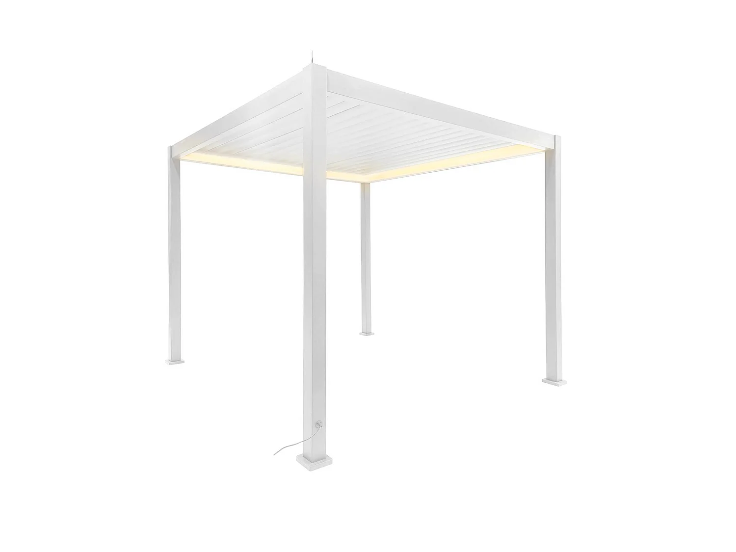 Pérgola bioclimática 3x3m eléctrica de aluminio con iluminación led