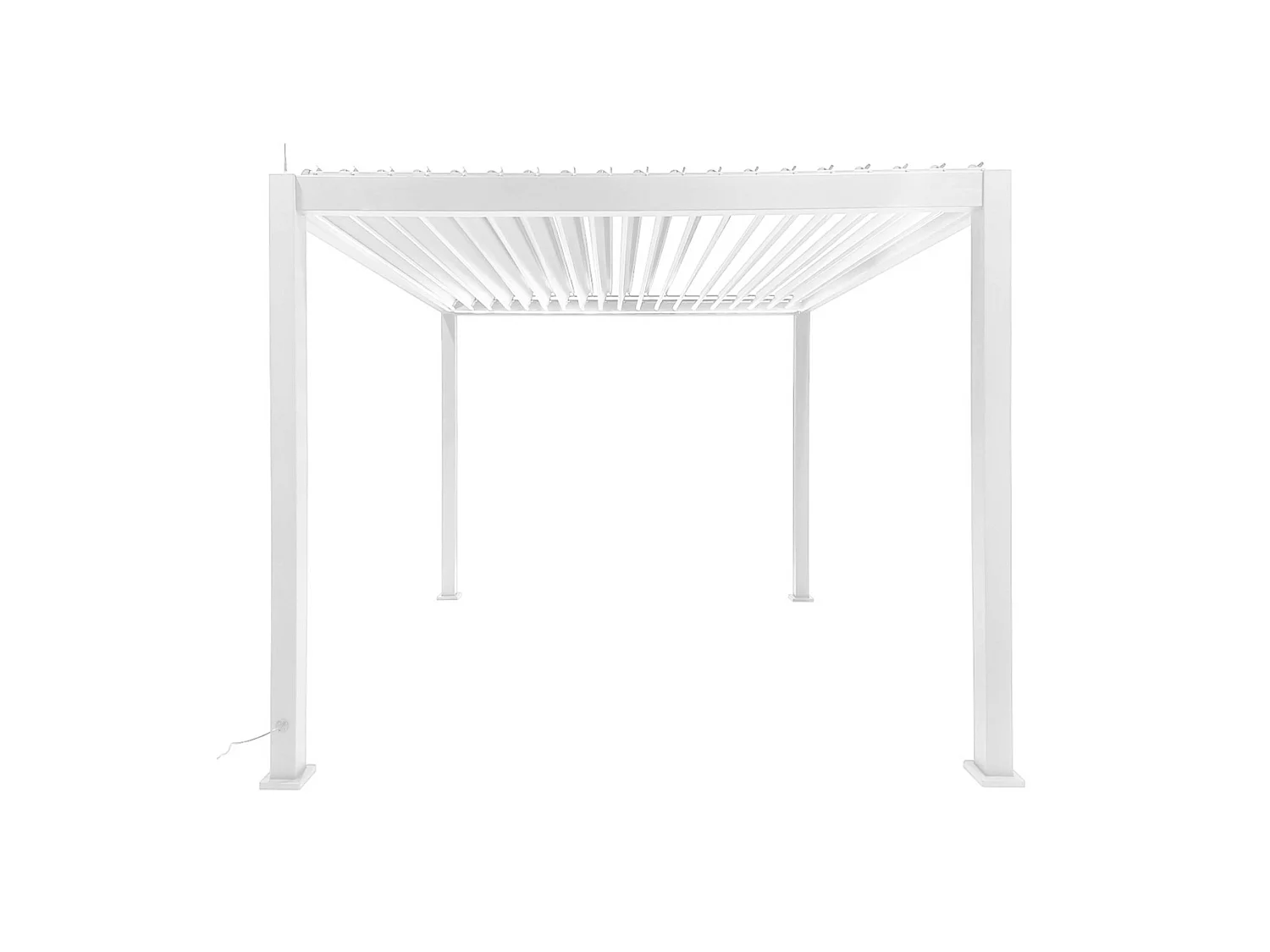 Pérgola bioclimática 3x3m eléctrica de aluminio con iluminación led