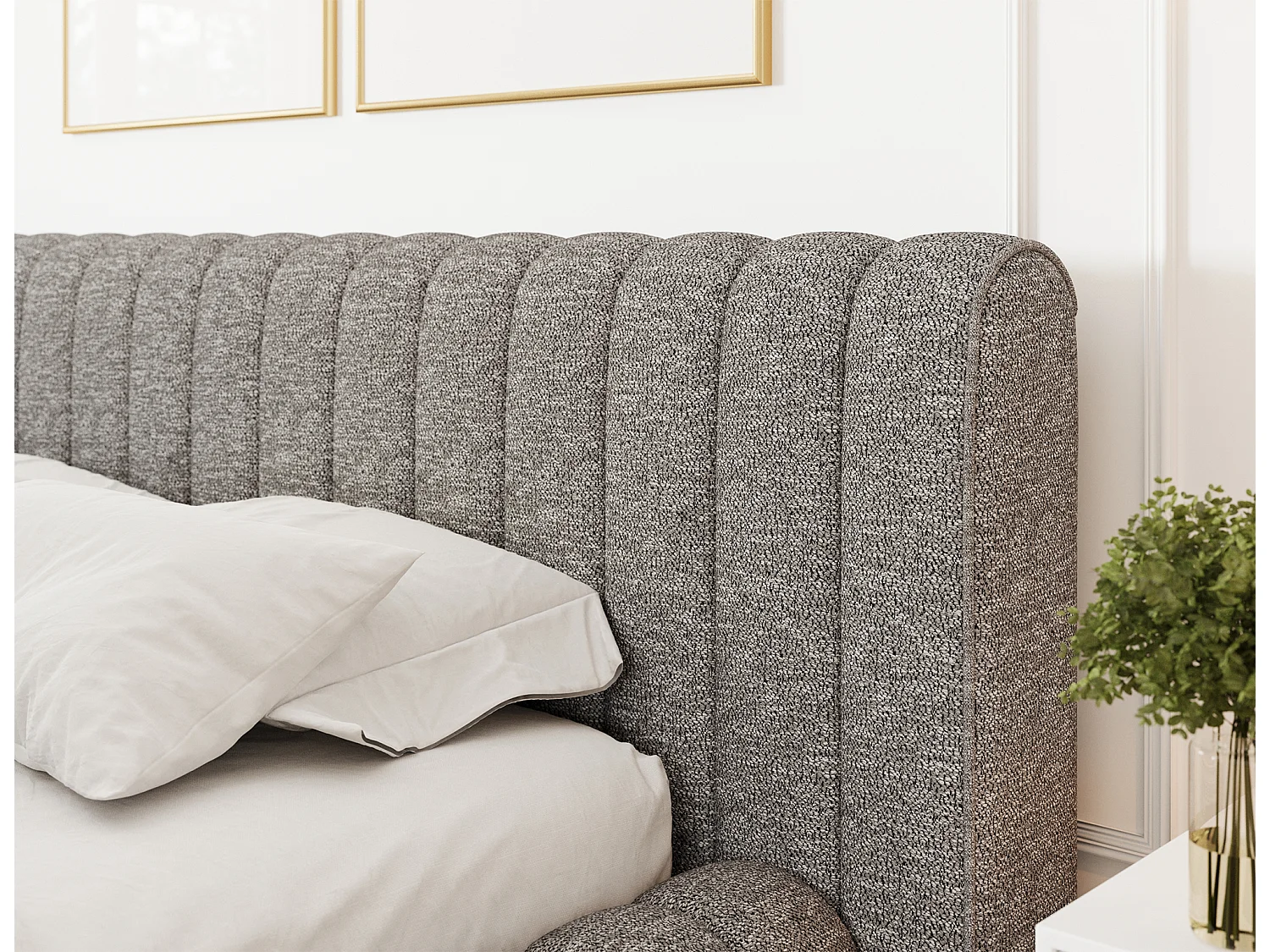 Bett Joya S (140x200)/Stoffbezug/Braun