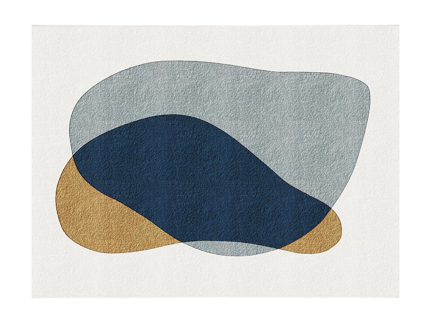 Teppe med abstrakt mønster 160 x 230 cm - Hvit, blå og gul - SANTORELA