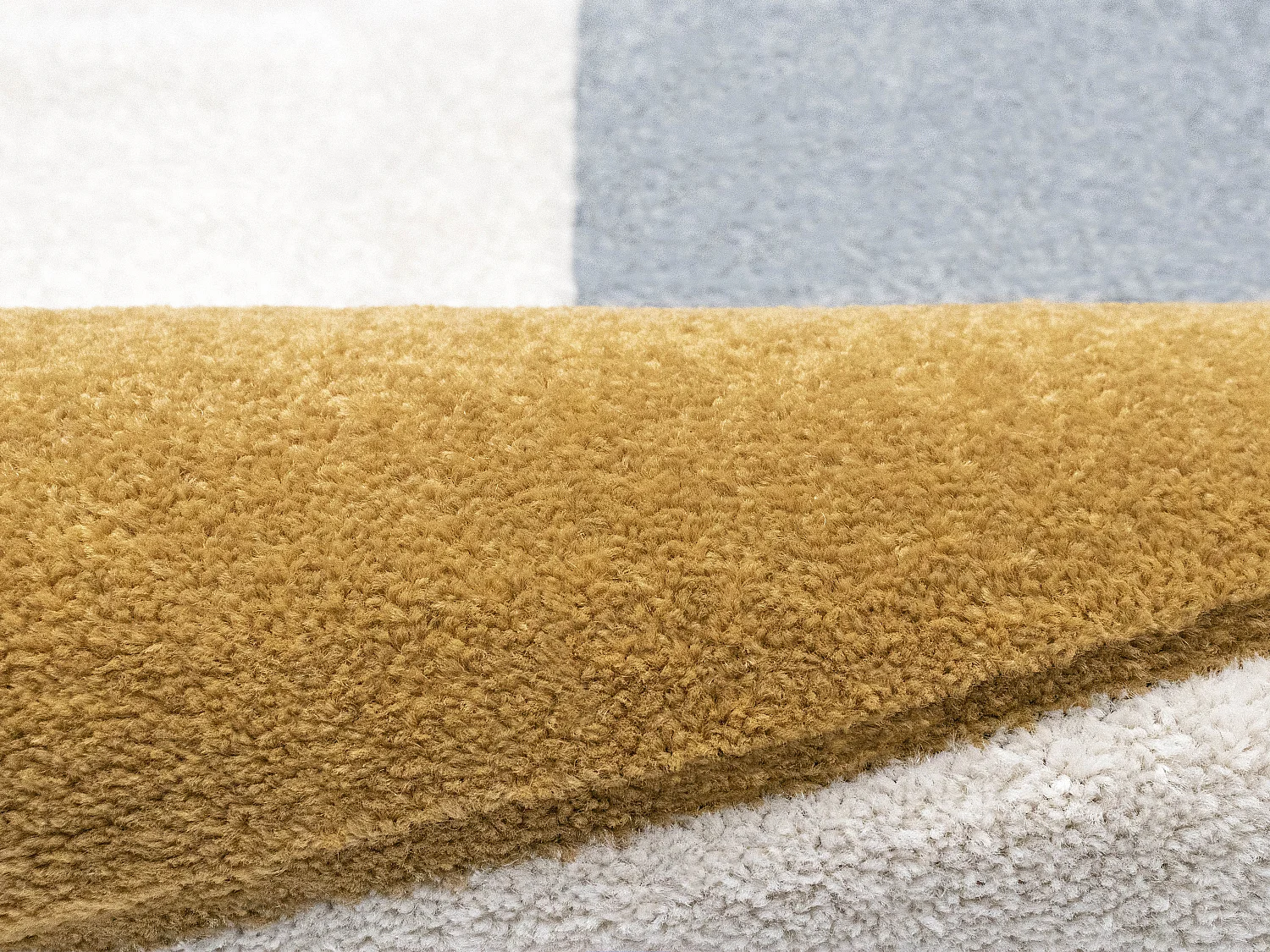 Teppe med abstrakt mønster 160 x 230 cm - Hvit, blå, gul - MONTELARA