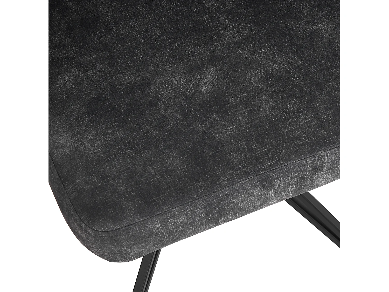 Set van 2 draaibare eetkamerstoelen met bloemblaadjesrugleuning - 51 x 58,5 x 76,5 cm - fluweel en metalen poten - grijs