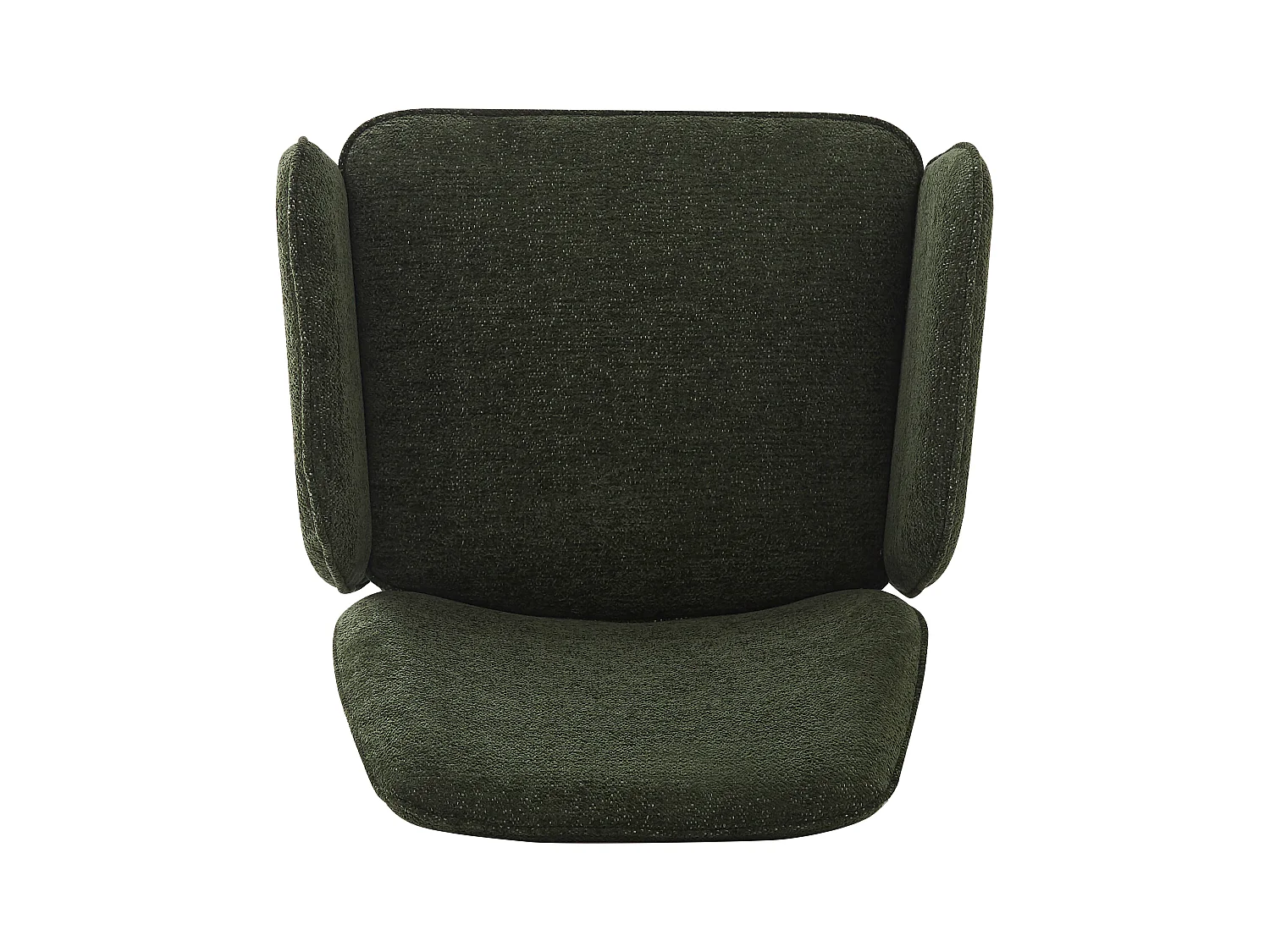 Lot de 2 chaises de salle à manger pivotantes - 62 x 67.5 x 88.5 cm - Velours et pieds en métal - Vert foncé