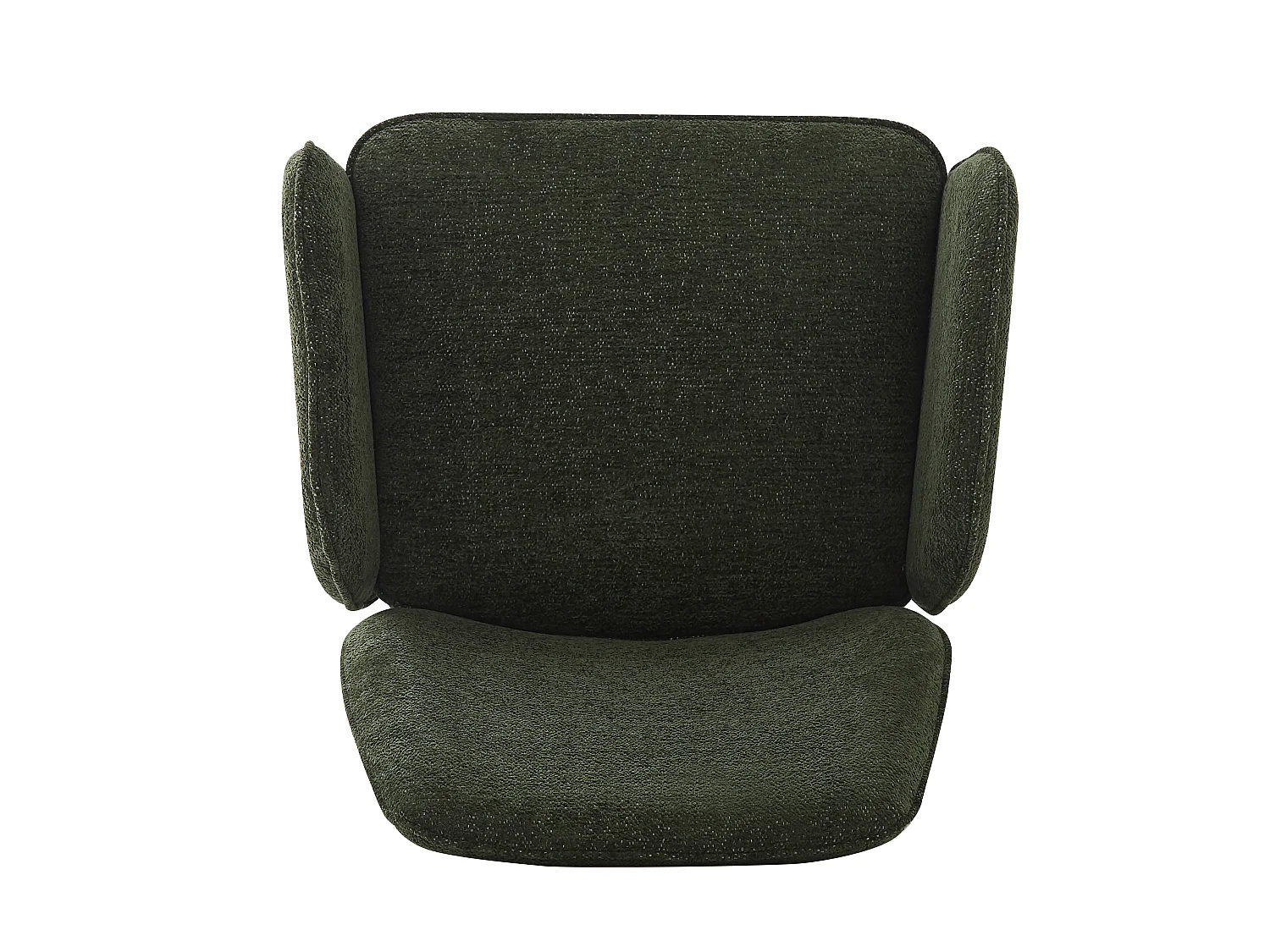 Set van 6 draaibare eetkamerstoelen - 62 x 67,5 x 88,5 cm - Fluwelen en metalen poten - Donkergroen