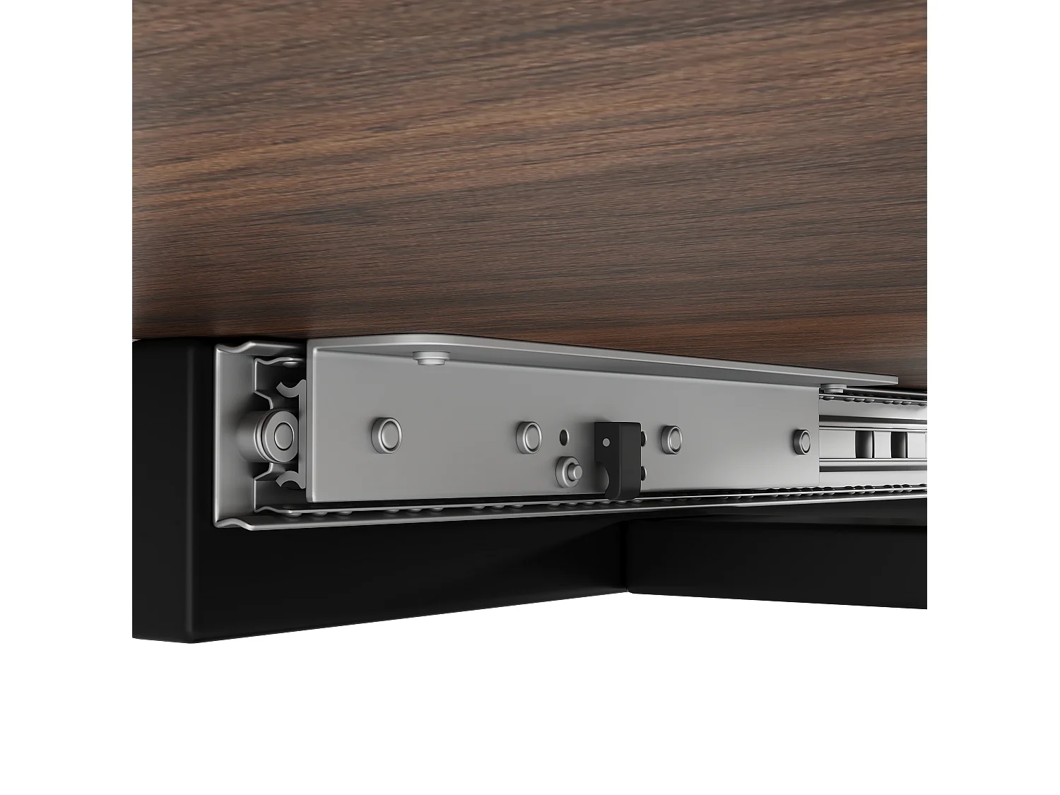 Set tavolo allungabile con 2 ante + 4 sedie in velluto nero - 120/160 x 80 x 75 cm - Legno MDF e gambe in metallo incrociate - Marrone