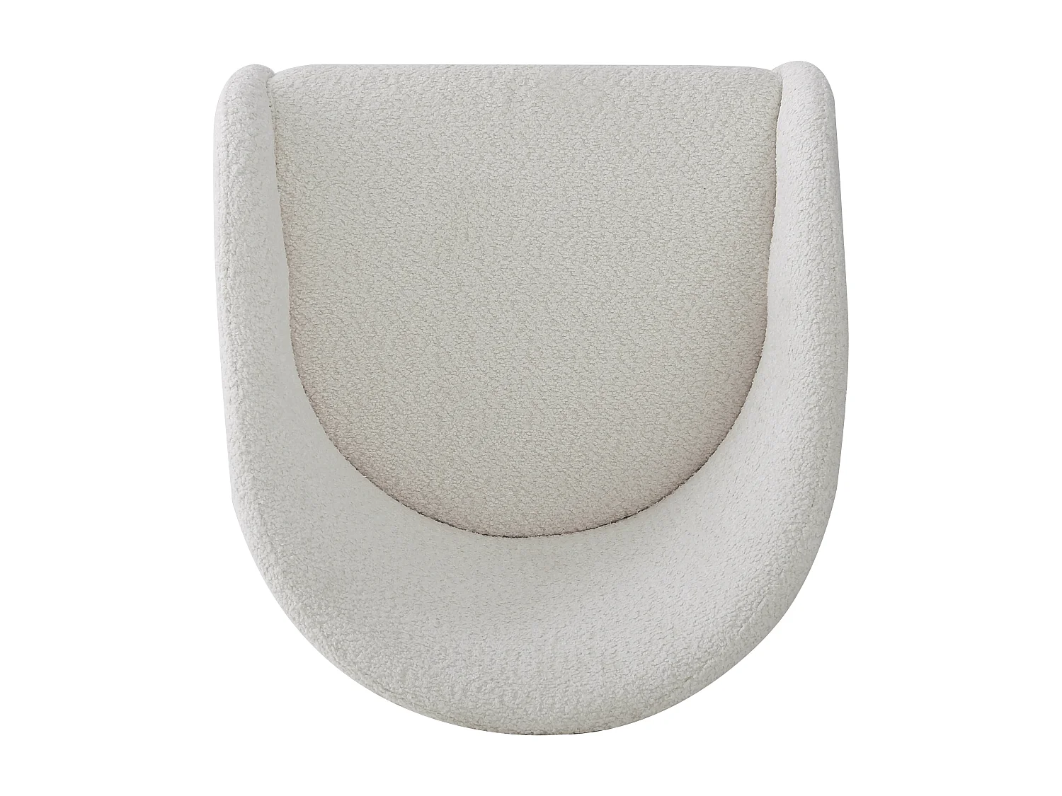 Juego de 2 sillas Cantilever con respaldo, sillas de comedor - 57 x 57,5 x 78 cm - Terciopelo Boucle y patas de hierro - Beige