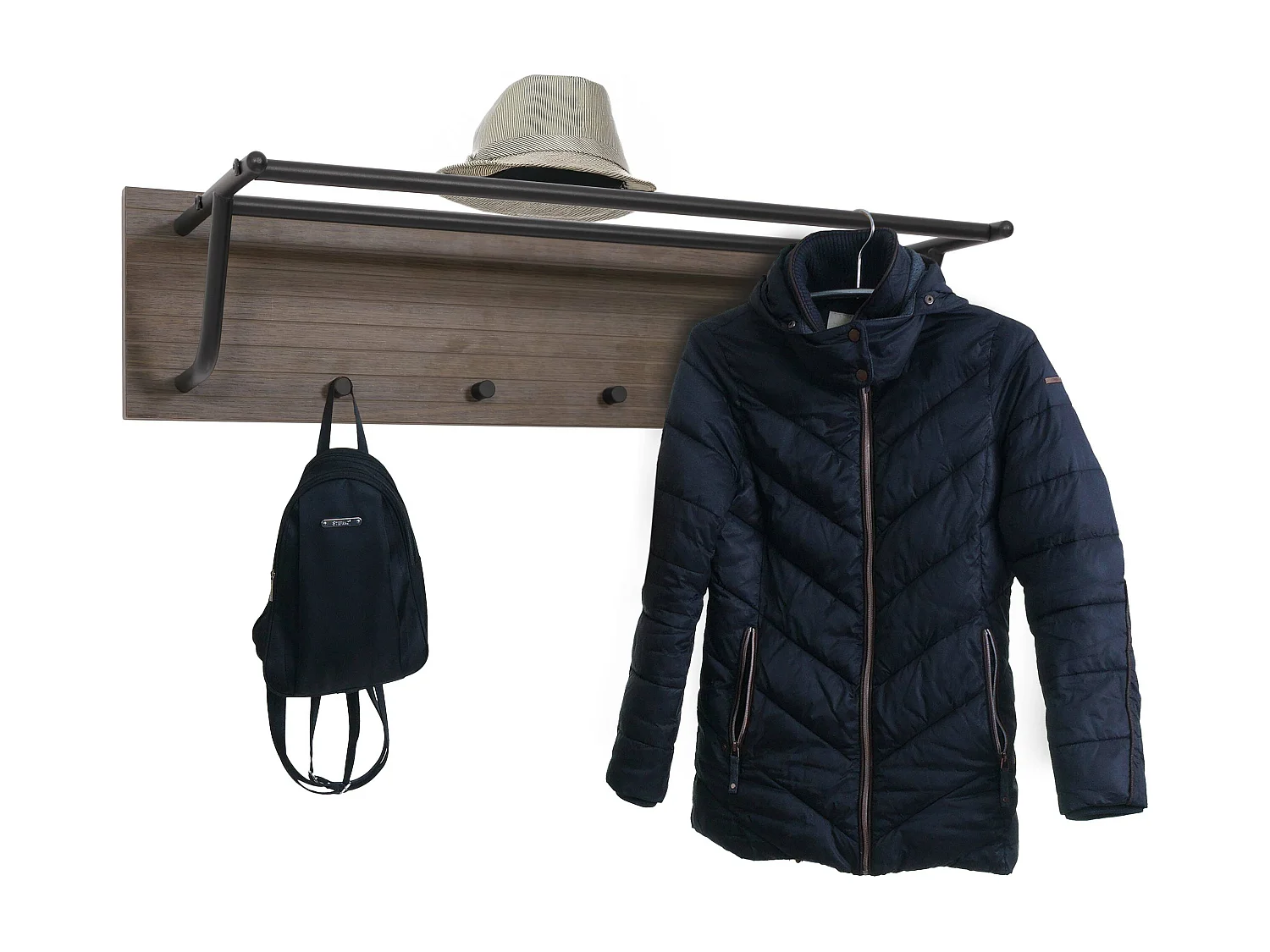 Wandkapstok MCW-N78,  donkerbruin