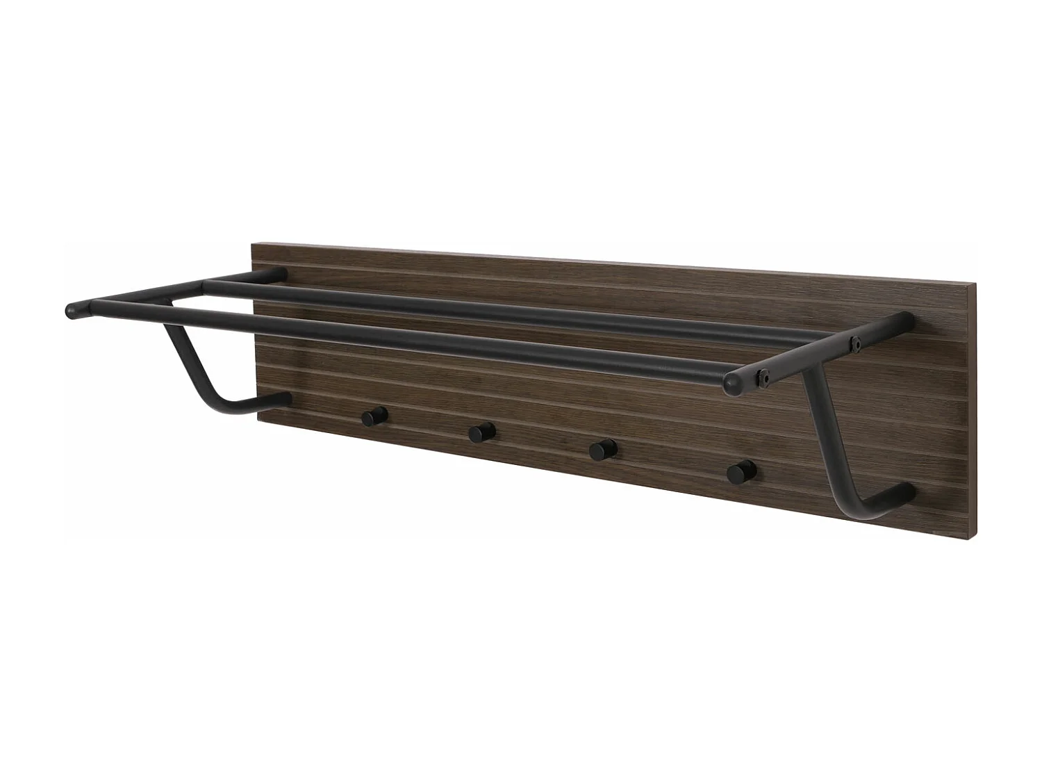 Wandkapstok MCW-N78,  donkerbruin