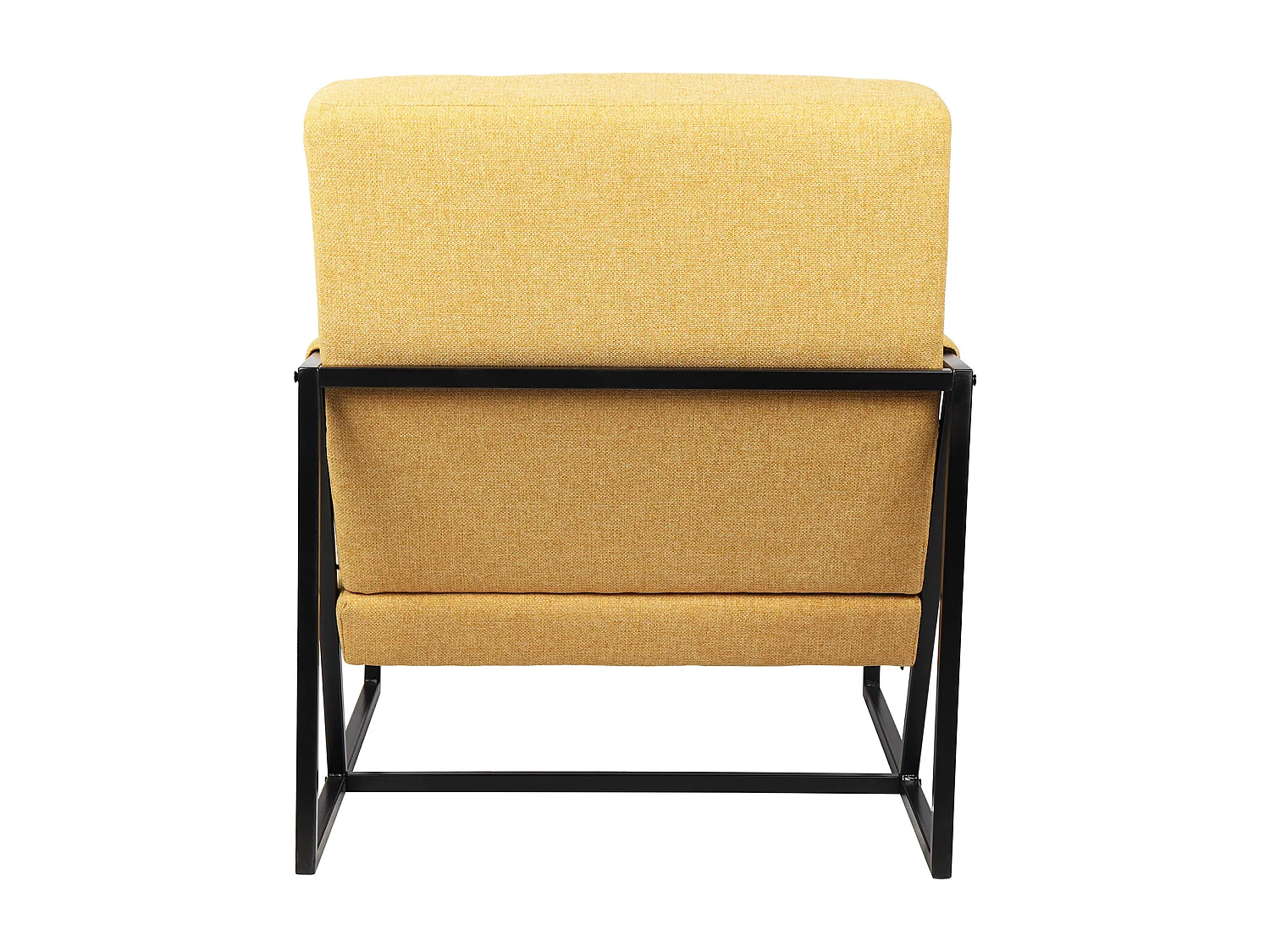 Chaise longue SVITA CHRIS chaise cocktail chaise rembourrée avec accoudoirs jaune moutarde