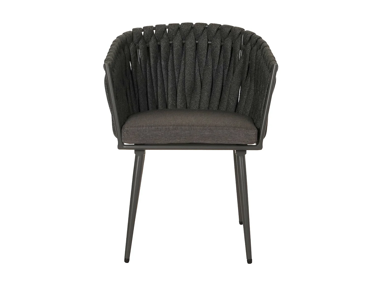 Eetkamerstoel MCW-N38 (set van 6),  antraciet Kussen donkergrijs