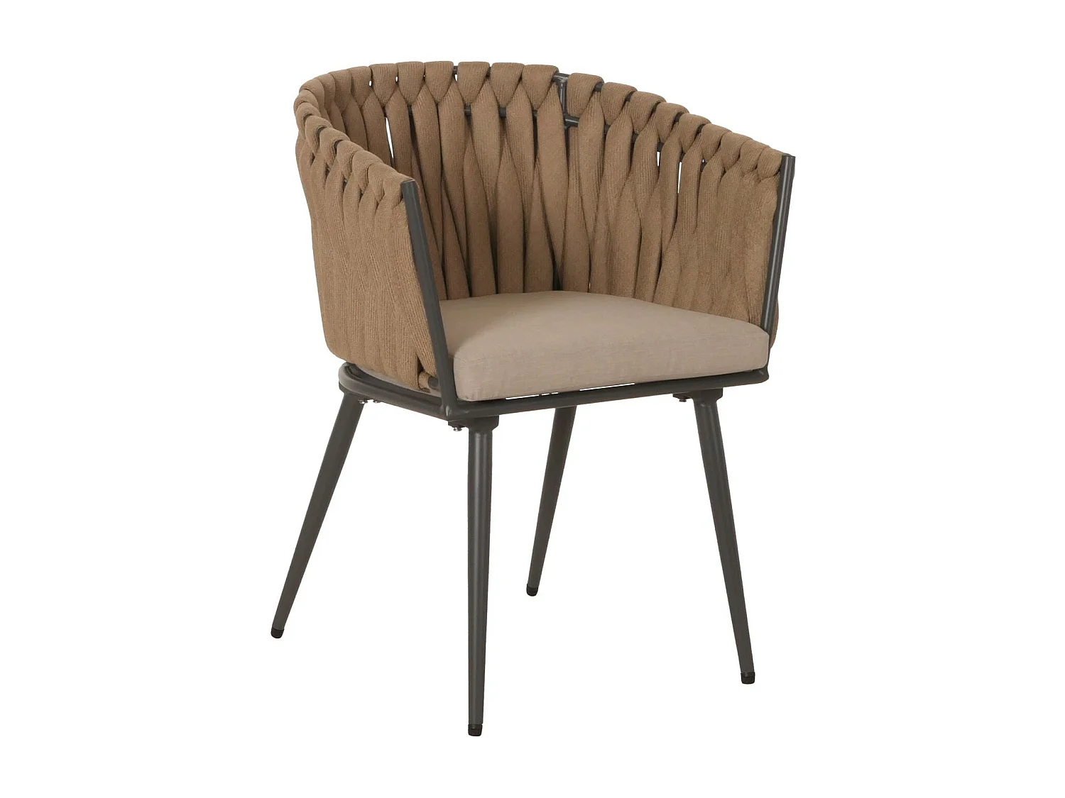 Chaise de salle à manger MCW-N38 (lot de 6),  beige Coussin marron clair