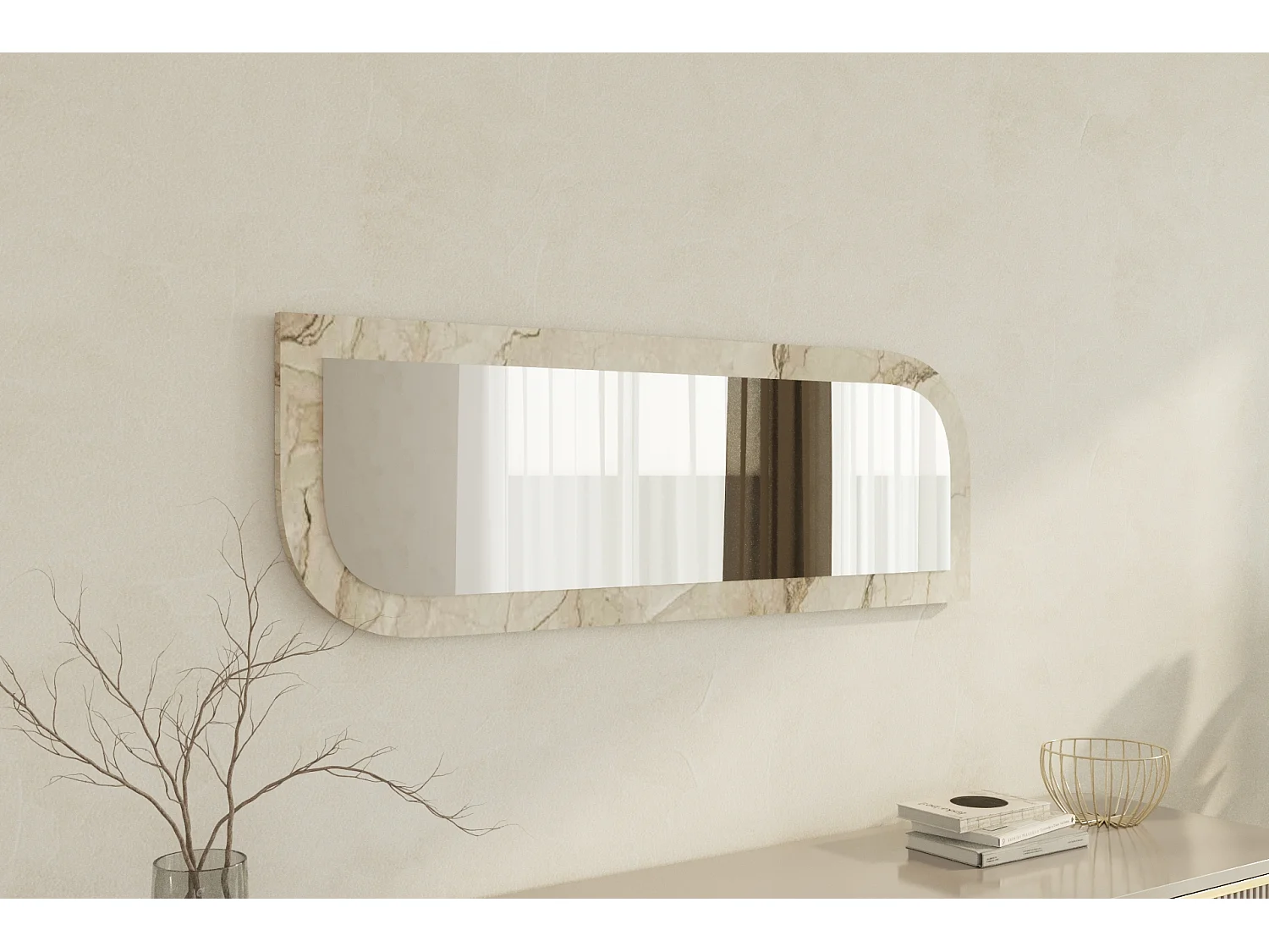 Spiegel Radiance Granit Optik 40x120cm