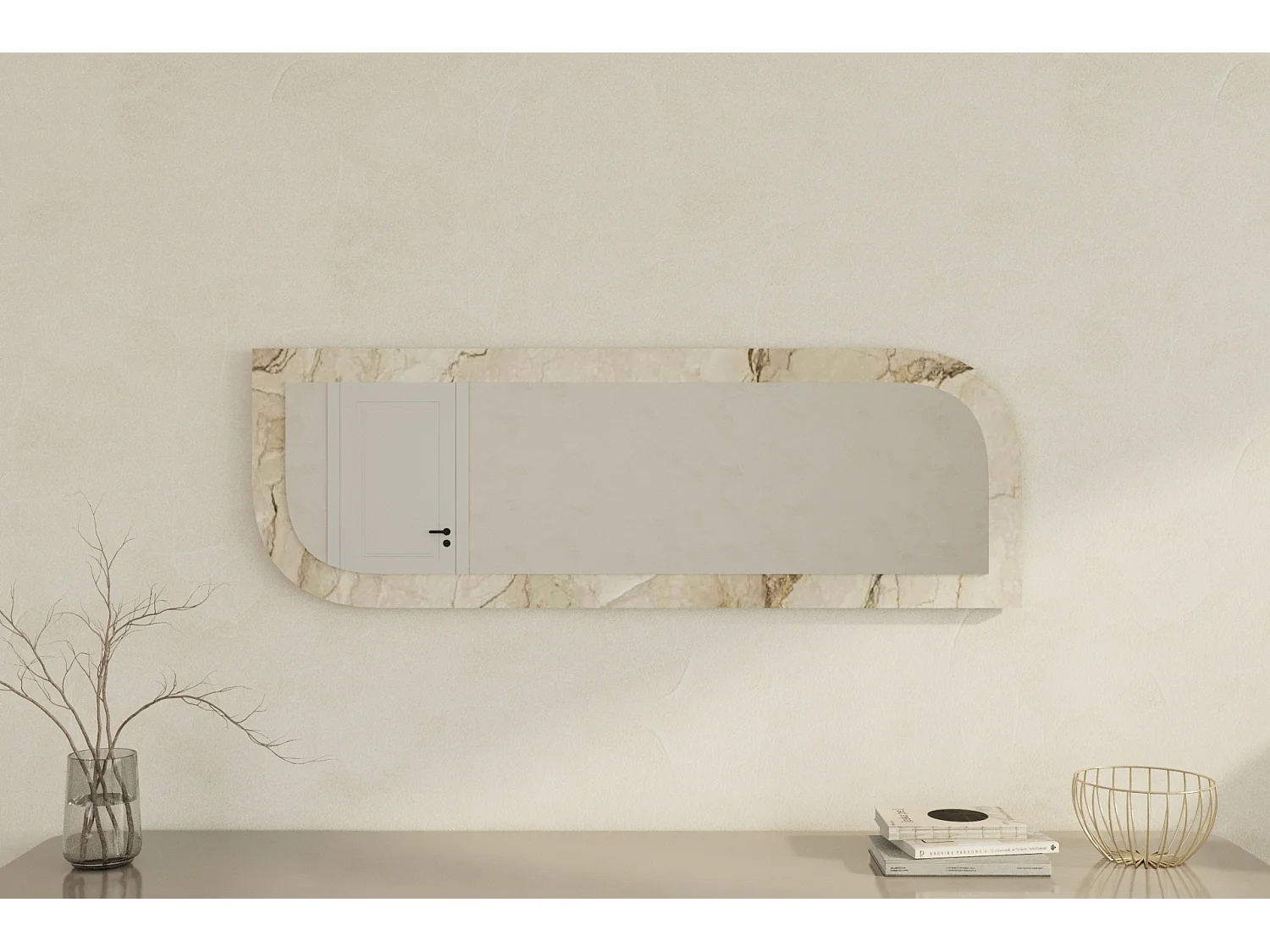 Spiegel Radiance Granit Optik 40x120cm