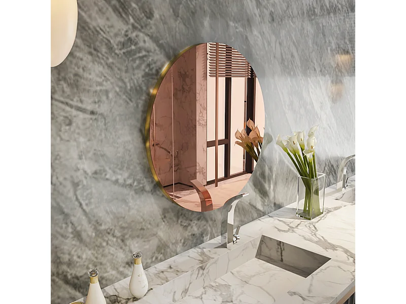 Spiegel Oneos Rund Bronze 70x70