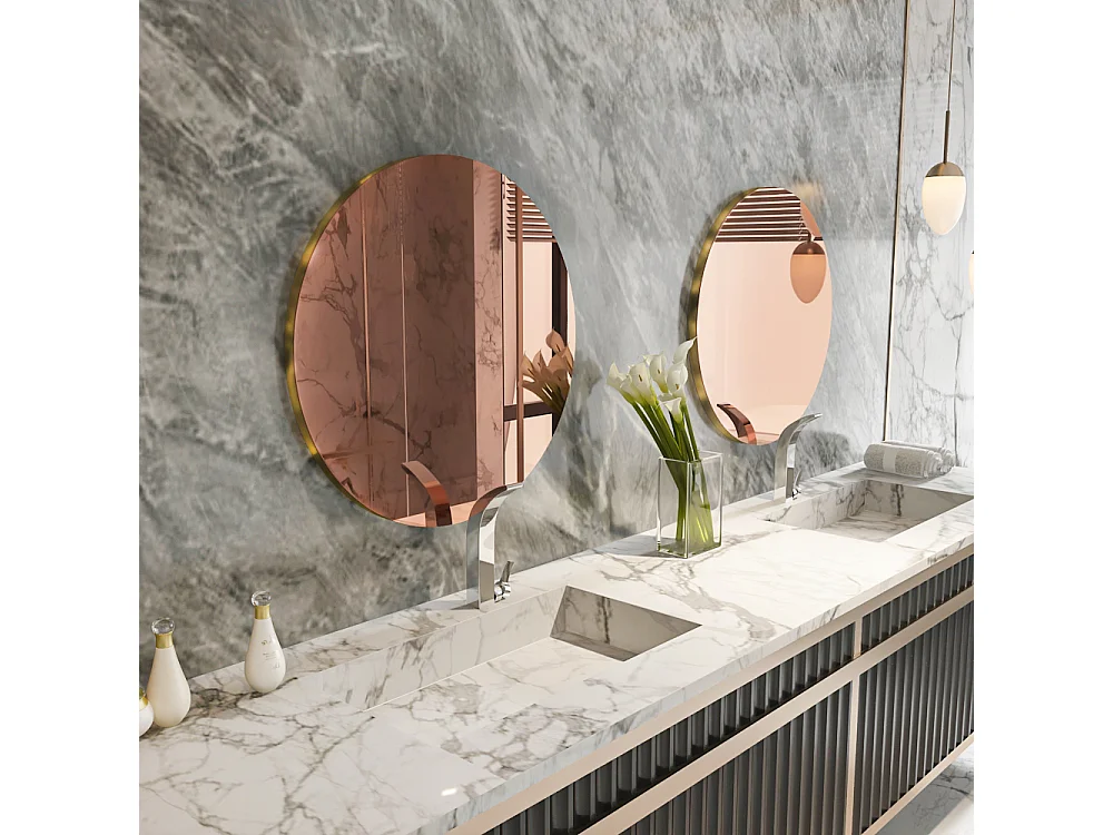 Spiegel Oneos Rund Bronze 70x70