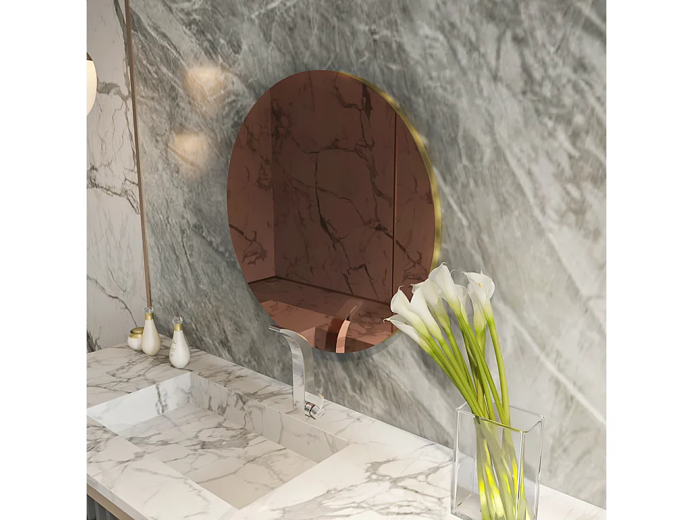 Spiegel Oneos Rund Bronze 70x70
