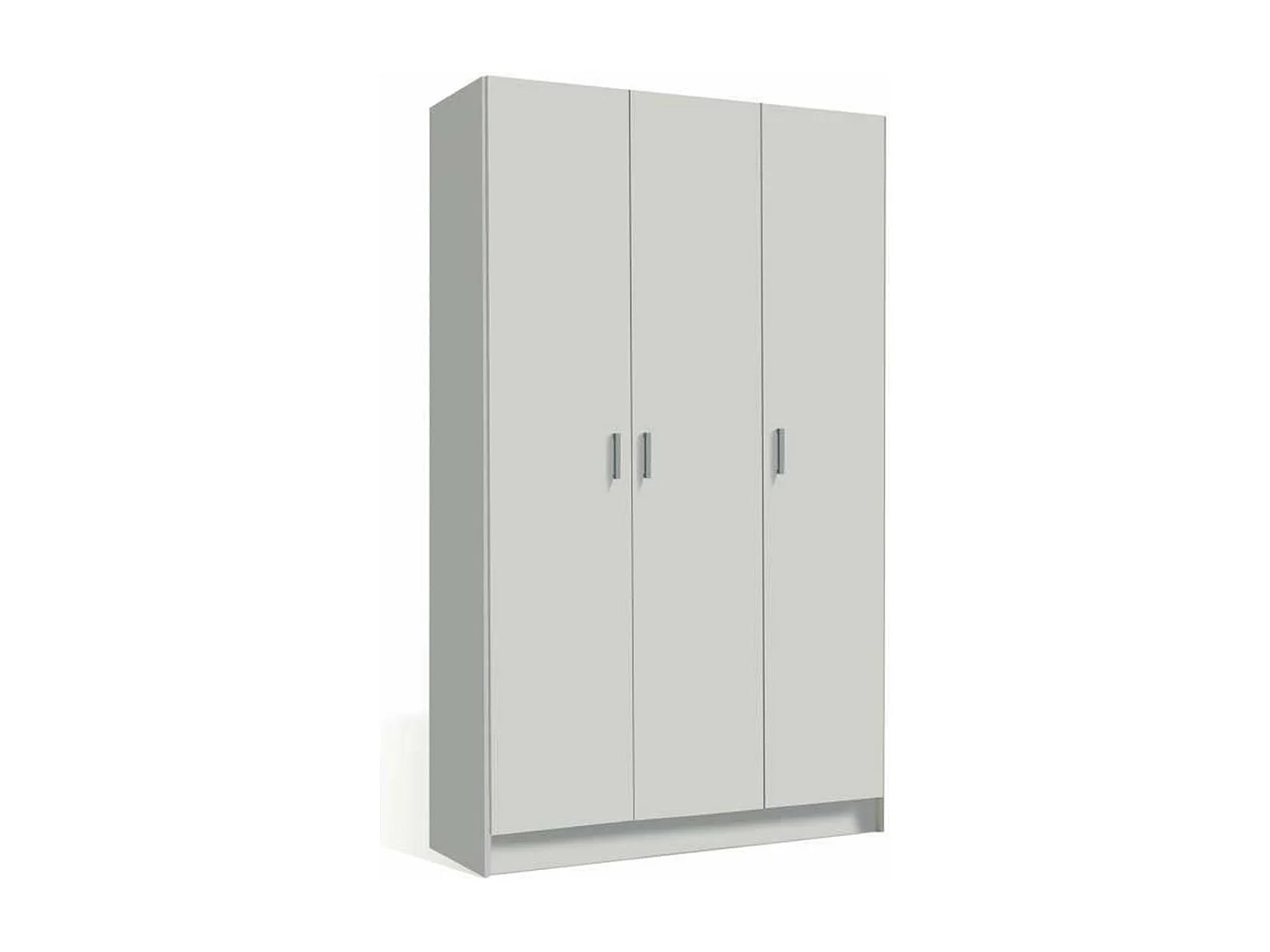 Armadio multiuso armadietto mobile bagno casa garage 3 ante 5 ripiani BIANCO 109 X 37 X 180 cm 7143O