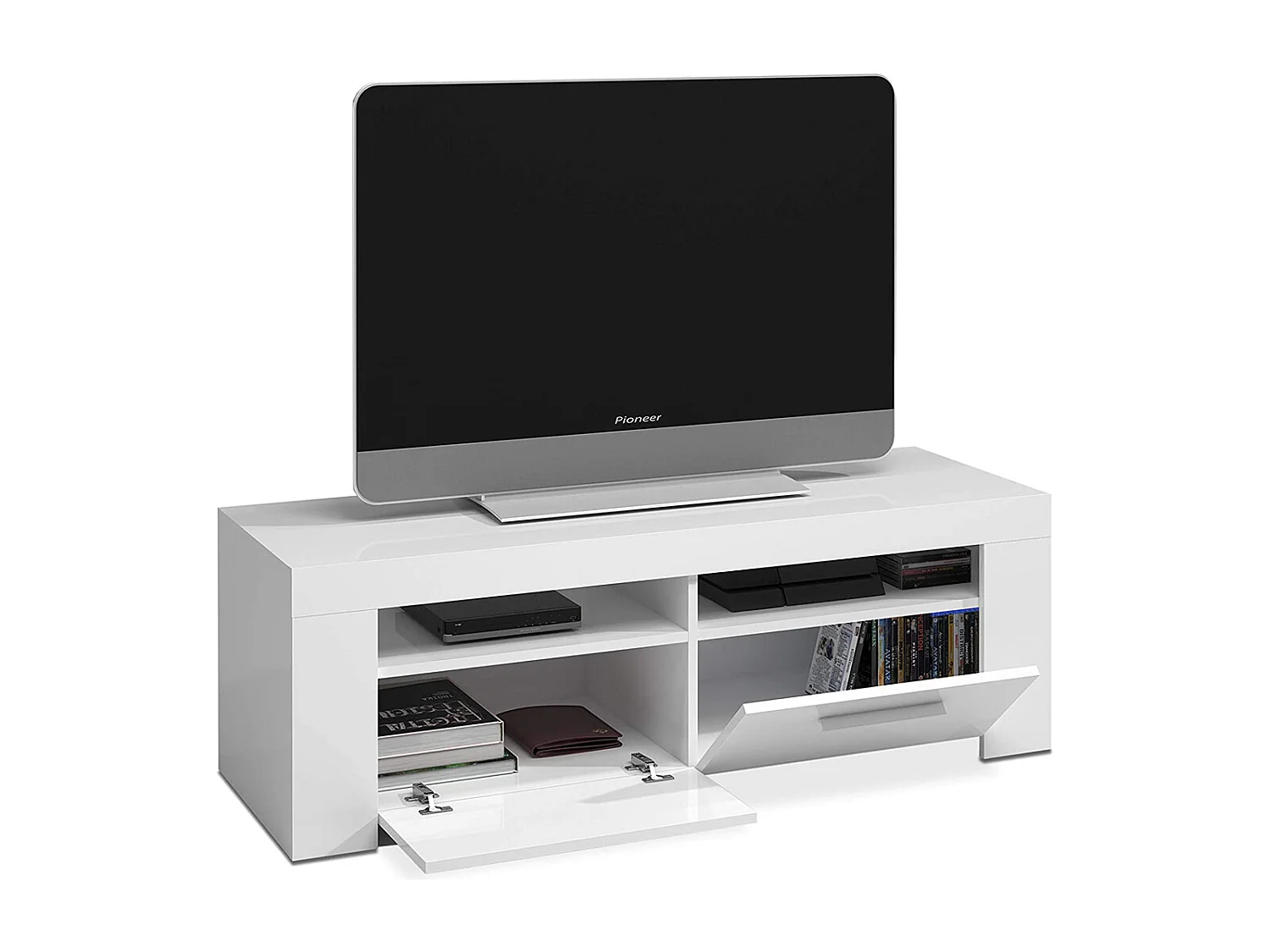 Mobile porta TV moderno televisione salotto soggiorno BIANCO 120X40X42 - 006621A