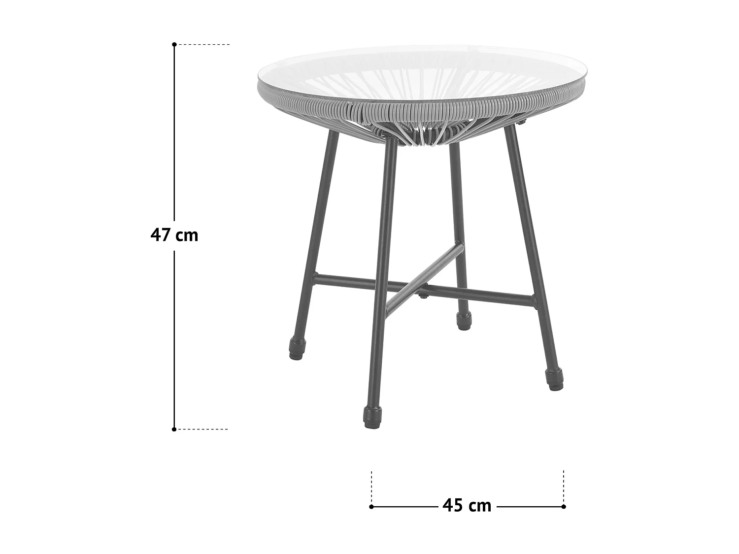 Ensemble de meubles de balcon SVITA BALI Ensemble de salon Relax Egg-Chair en osier Design Blanc