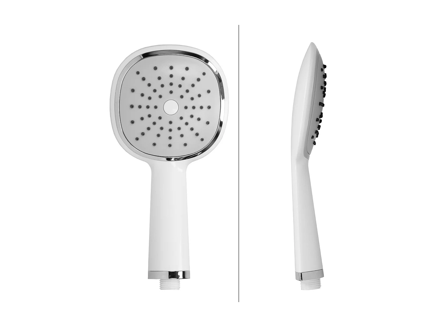 Kit système de douche baignoires effet pluie robinetterie douchette ovale blanc